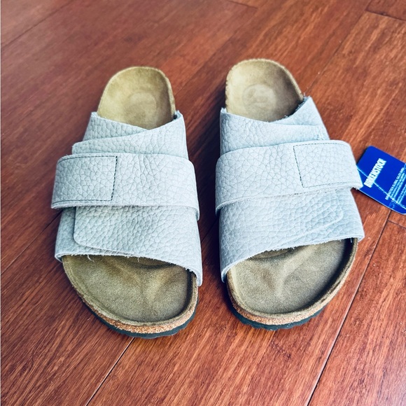 Birkenstock Men Kyoto Desert Slide Sandals in Whale Gray Eu 41 US 8-8.5 - Picture 4 of 9